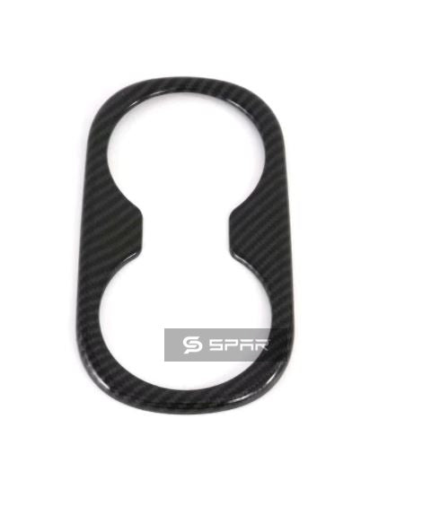 CARBON FIBER REAR CUP HOLDER FRAME COVERING TRIMS FOR TESLA MODEL 3-Y