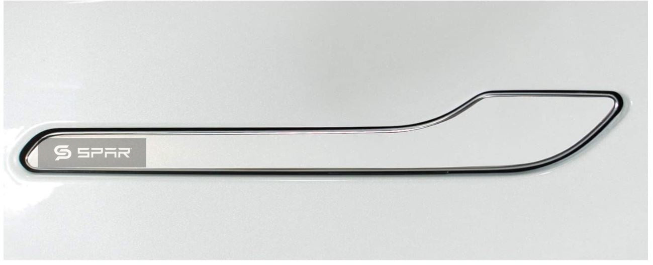 أغطية لمقابض الباب بلون أبيض لسيارة من نوع تيسلا الطراز (3/Y)