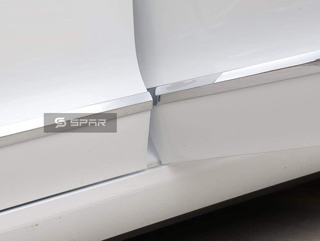 عدة أشرطة حماية ضد الصدمات للأبواب باللون الكرومي لسيارة من نوع تيسلا الطراز 3