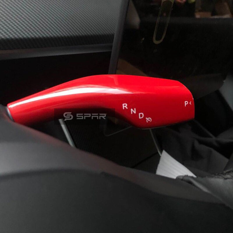 RED GEAR SHIFT MOLDED COVER TRIMS FOR TESLA MODEL 3-Y