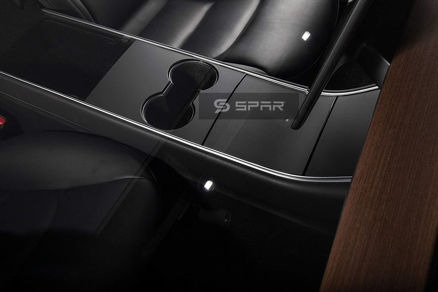 MATTE BLACK CENTER CONSOLE STICKER WRAP KIT FOR TESLA MODEL 3