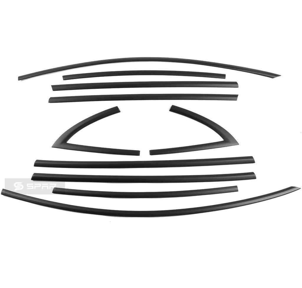 أغطية حماية لحواف الشبابيك و السيارة لمنع اللمعان المعدني باللون الأسود لسيارة من نوع تيسلا الطراز (3/Y)