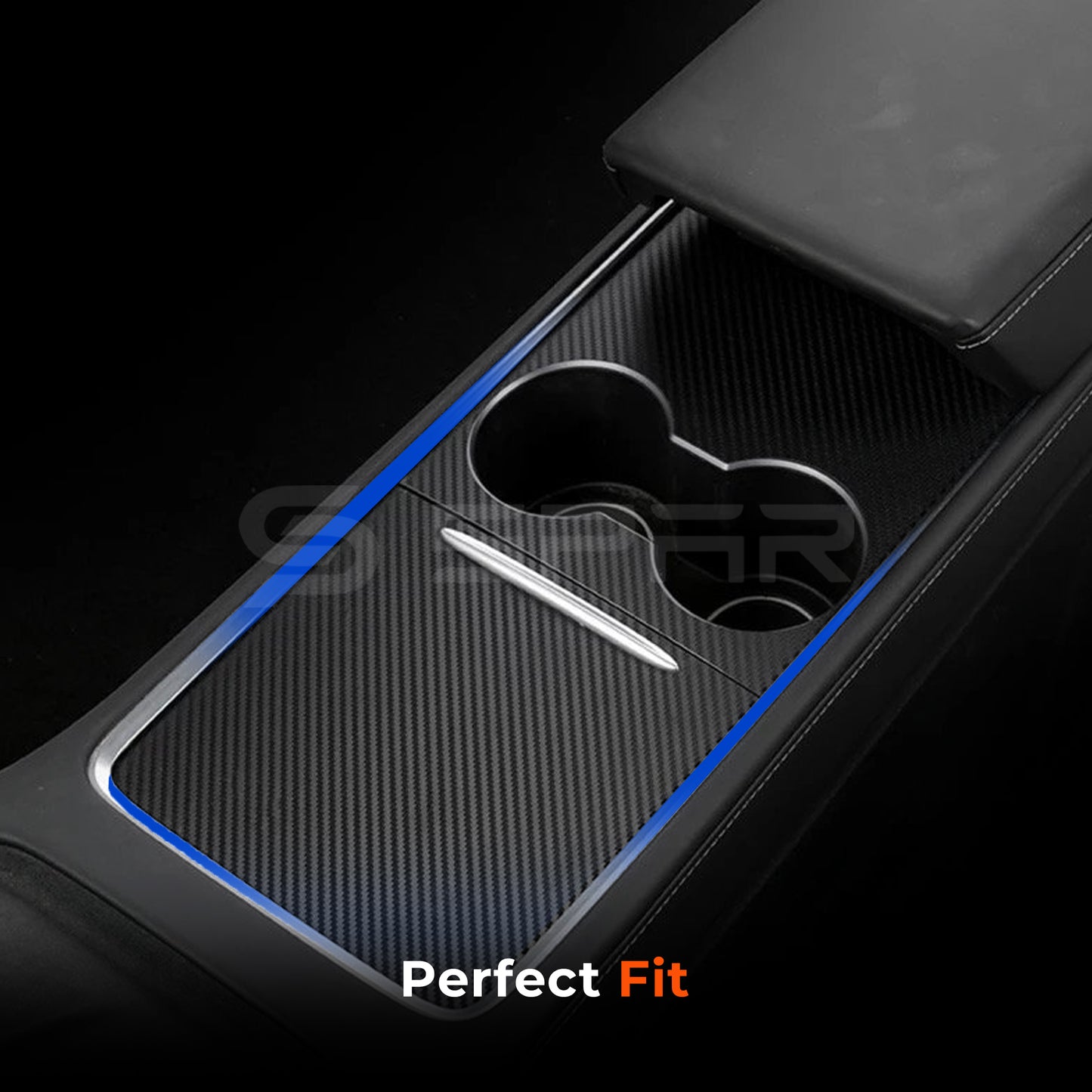 تغليف حماية لامع من الكاربون فايبر (الجيل الثاني) لسيارة من نوع تيسلا الطراز (3/Y)