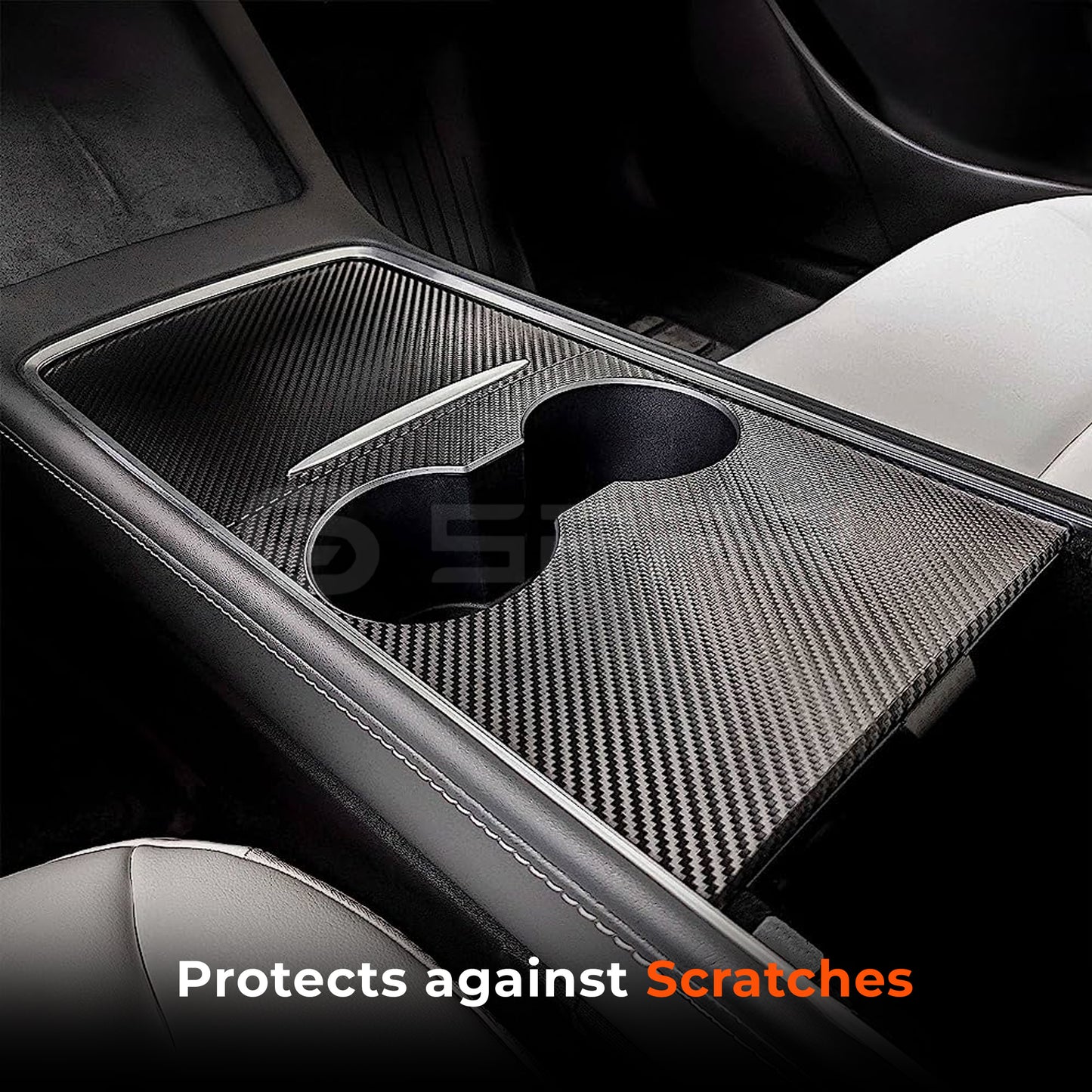 تغليف حماية لامع من الكاربون فايبر (الجيل الثاني) لسيارة من نوع تيسلا الطراز (3/Y)