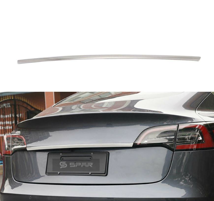 CHROME TRUNK UPPER MOLDING APPLIQUE FOR TESLA MODEL 3-Y