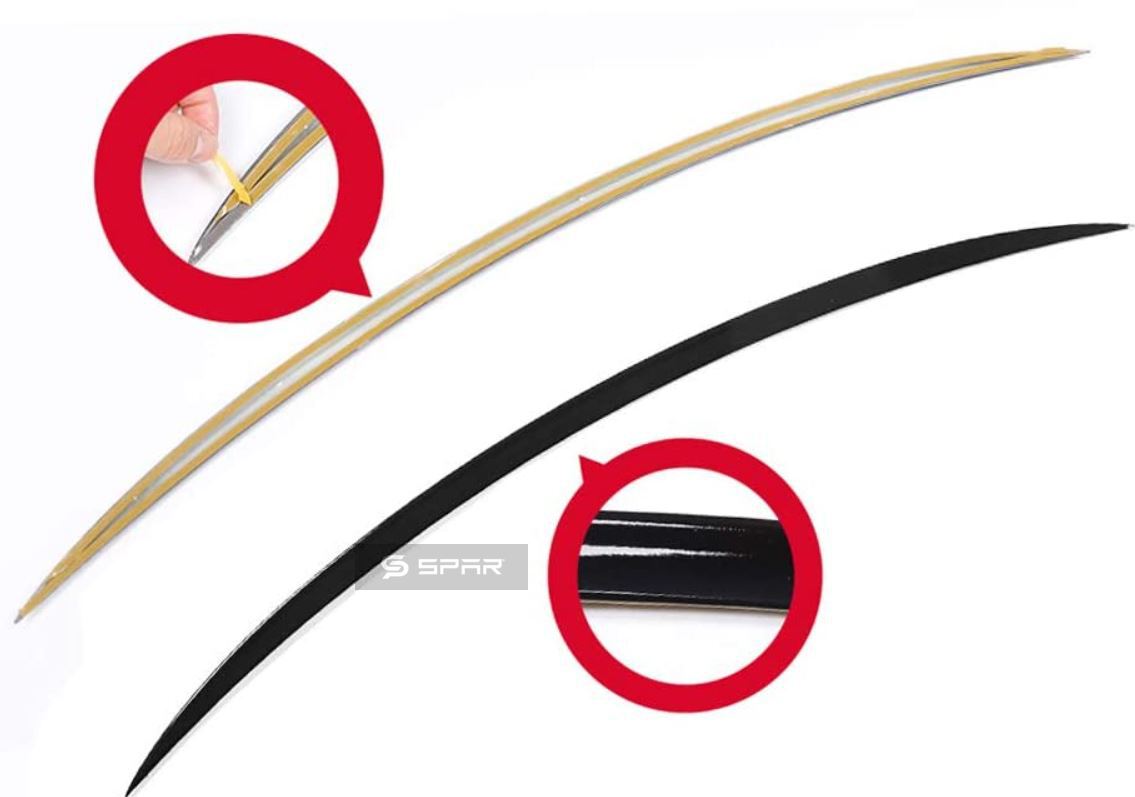 جناح للنافذة الخلفية بلون أسود لامع لسيارة من نوع تيسلا الطراز 3