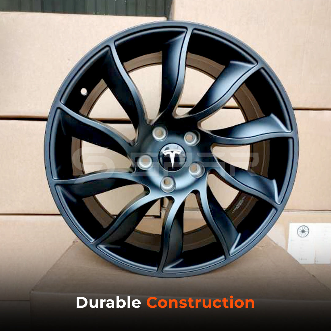 18" Alpha Turbine Wheels (Matte Black) for Tesla Model 3/Y (4 pcs)