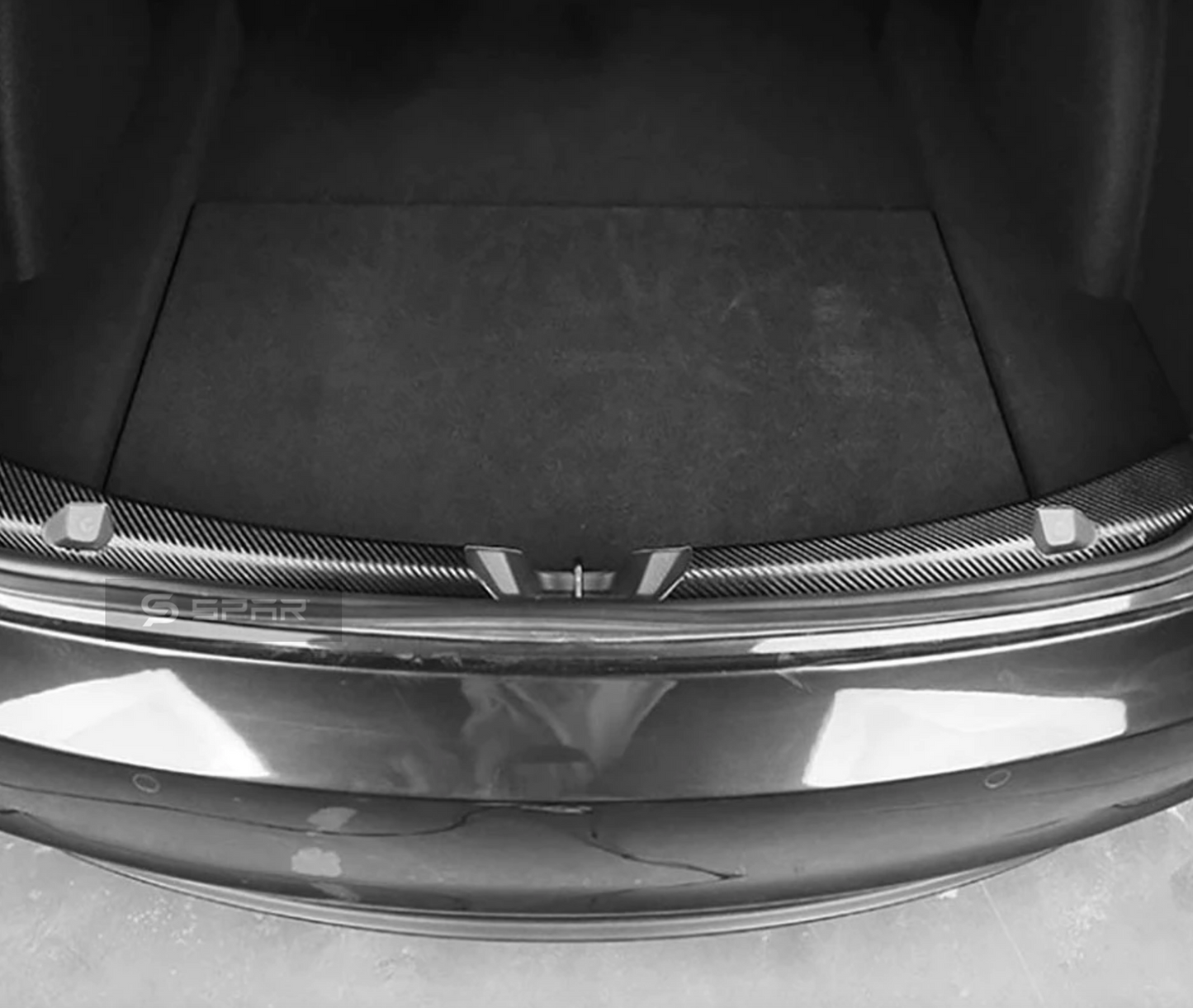 CARBON FIBER TRUNK SILL PROTECTING VINYL DECAL STICKER FOR TESLA MODEL 3-Y