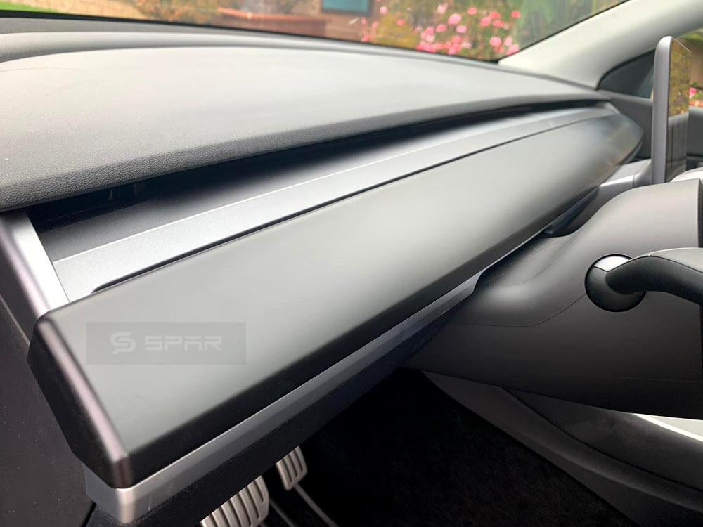 Matte Black Molded Dashboard Trim For Tesla Model 3 Y Spar UAE Matte Black Molded Dashboard Trim For Tesla Model 3 Y Spar UAE