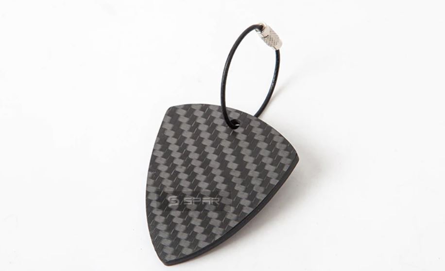 GENUINE CARBON FIBER KEYCHAIN FOR TESLA MODEL S-3-X-Y