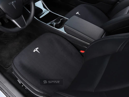 BLACK UPHOLSTERED LEATHER REAR SEAT BACKING FOR TESLA MODEL 3-Y