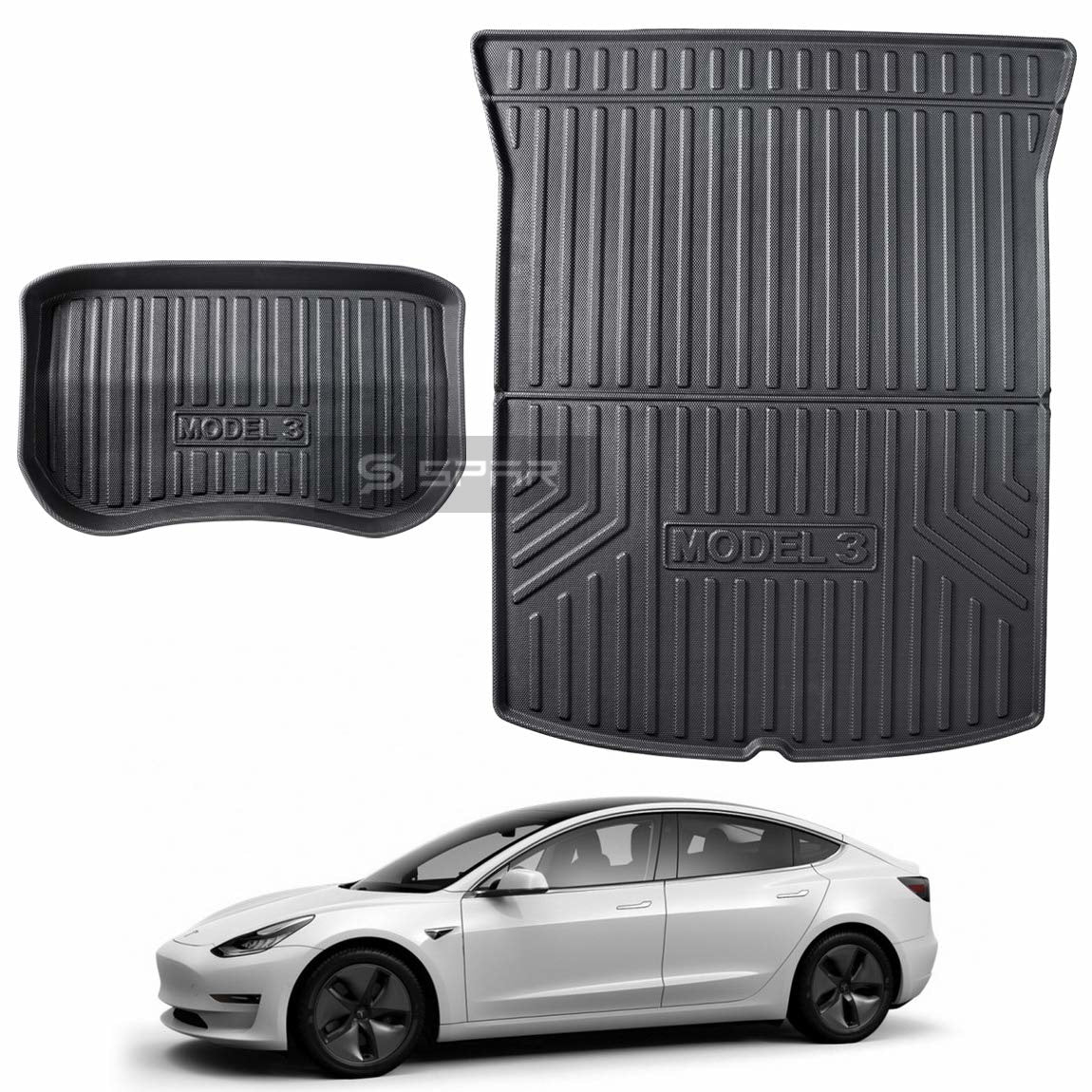 All-Weather Trunk & Frunk Mats Set for Tesla Model 3
