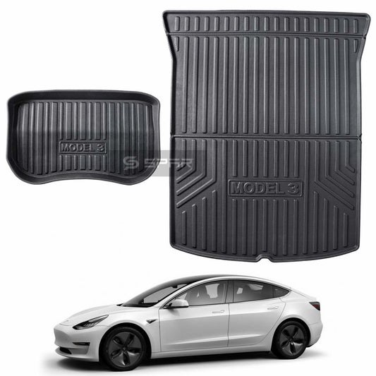 All-Weather Trunk & Frunk Mats Set for Tesla Model 3