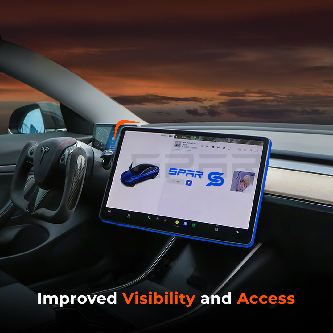 ذراع تثبيت لشاشة السيارة قابل درجة لسيارة من نوع تيسلا الطراز (3/Y)