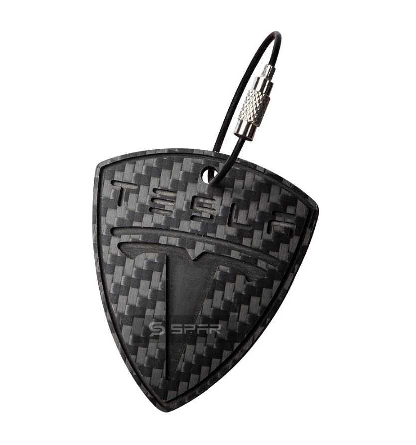 GENUINE CARBON FIBER KEYCHAIN FOR TESLA MODEL S-3-X-Y