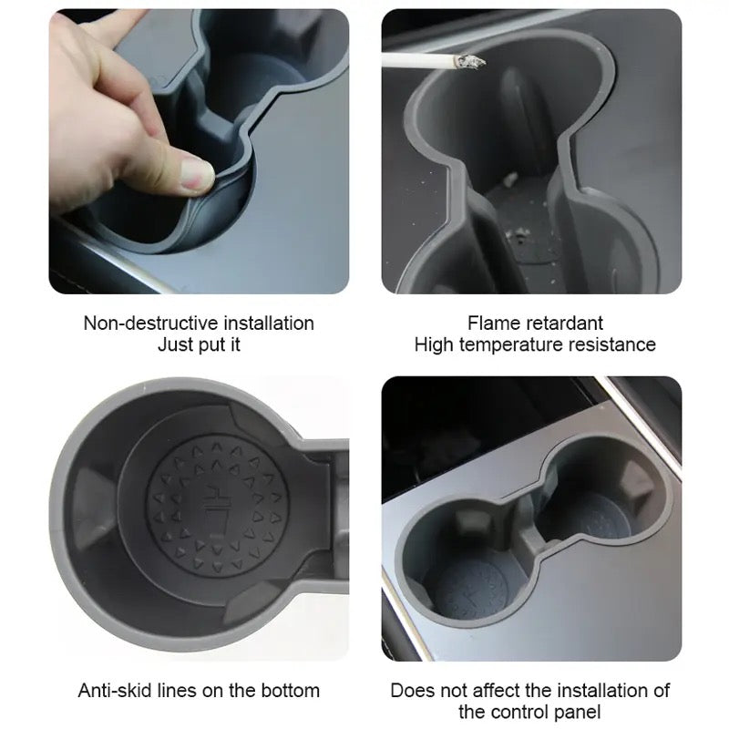 Center Console Cup Holder Insert for Tesla Model 3/Y