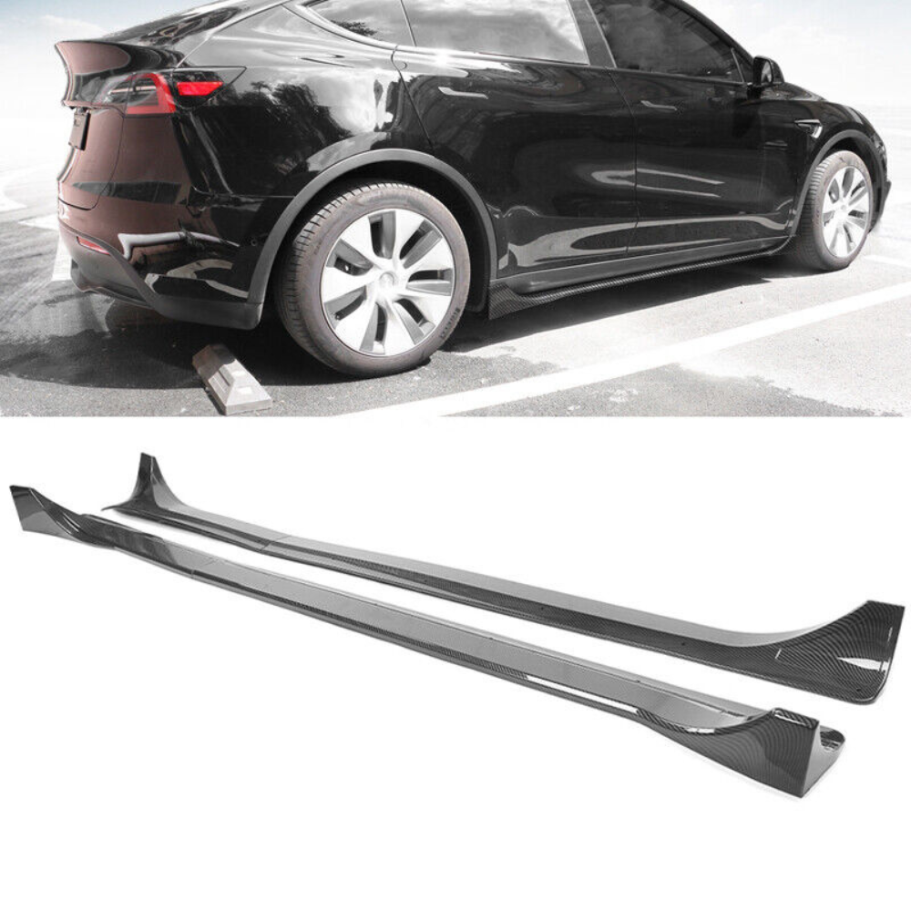 Carbon Fiber Custom Molded Side Skirts for Tesla Model Y
