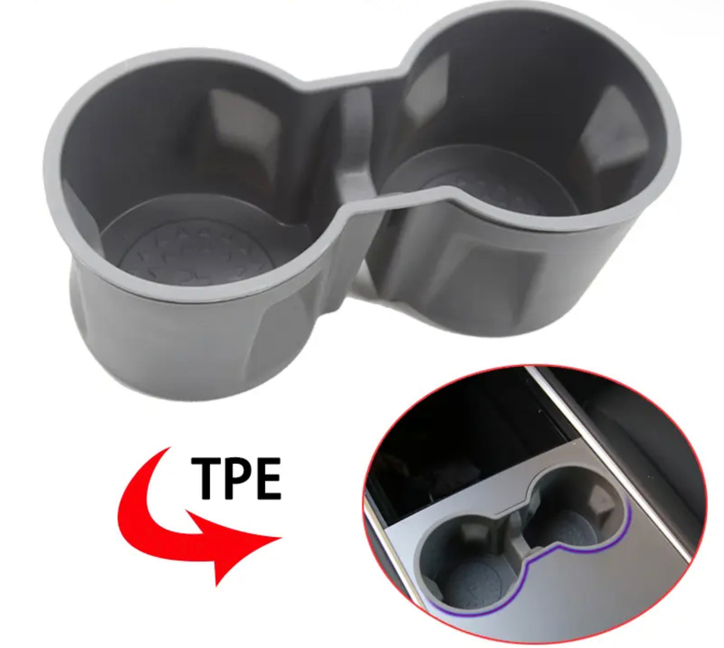 Center Console Cup Holder Insert for Tesla Model 3/Y