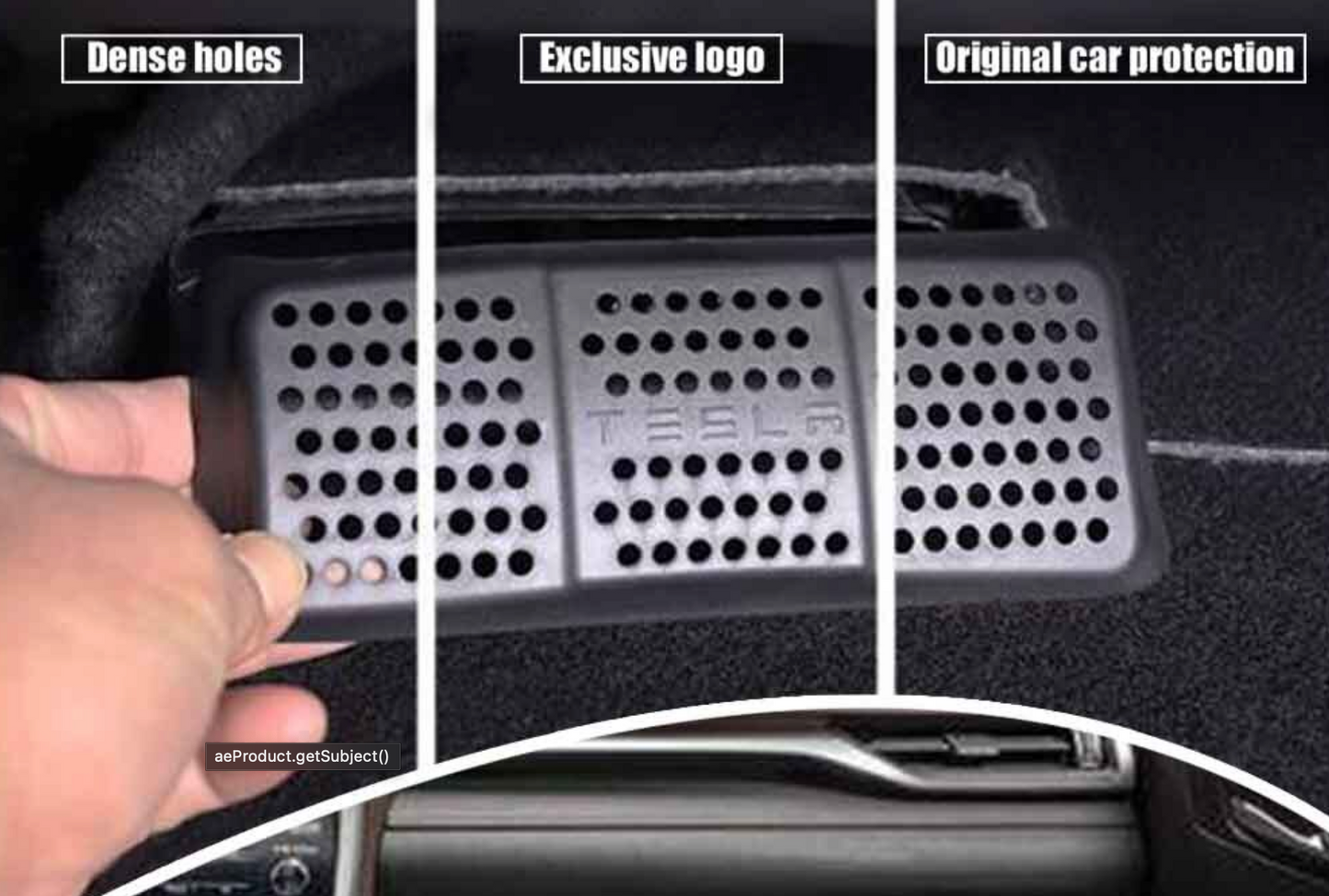 REAR A-C VENT COVER (2 PCS. SET) FOR TESLA MODEL 3