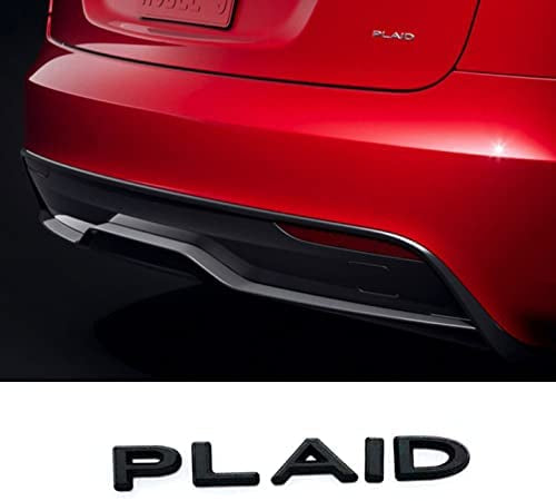 Plaid Letter Emblem for Tesla Model S/3/X/Y