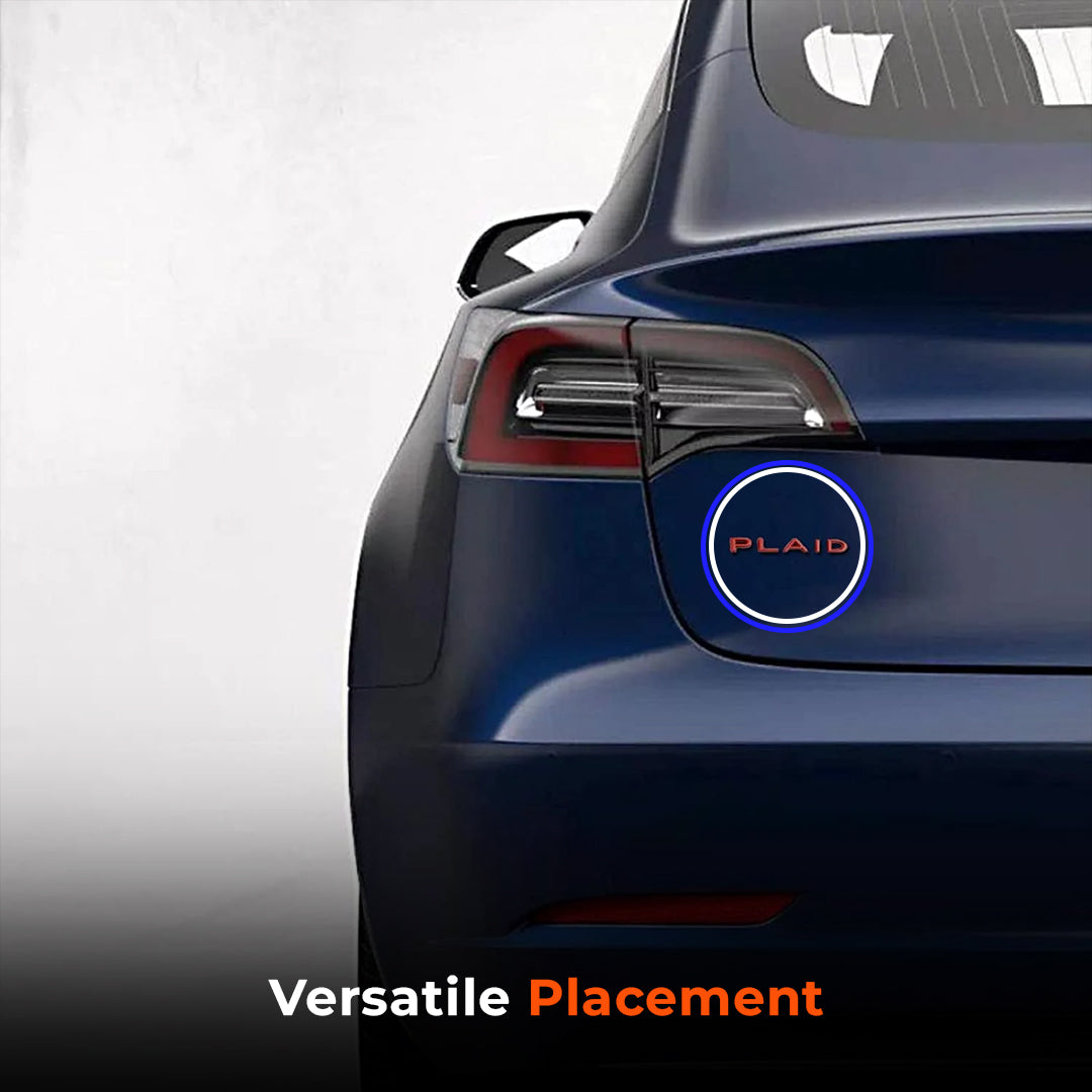 Plaid Letter Emblem for Tesla Model S/3/X/Y