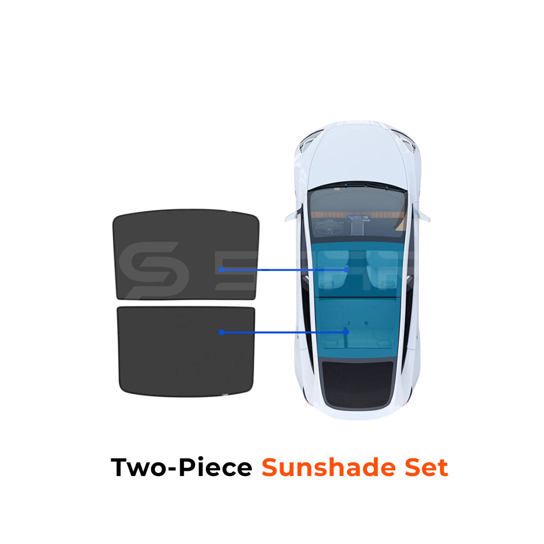 Roof Skylight Nano Sunshade Set for Tesla Model Y