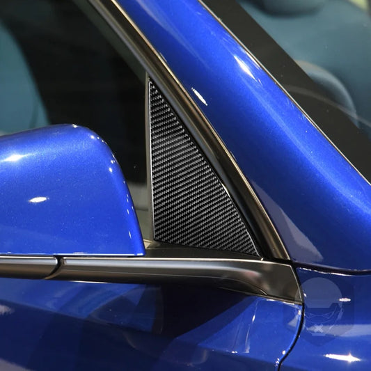 Carbon Fiber Front Window Molded Deflector Trims for Tesla Model Y