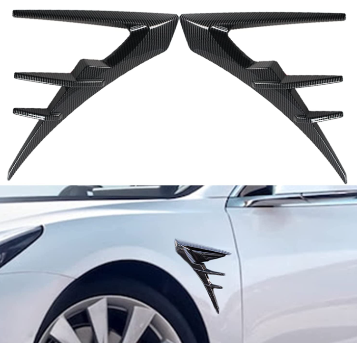 Carbon Fiber Shark Camera Trim Accents for Tesla Model Y