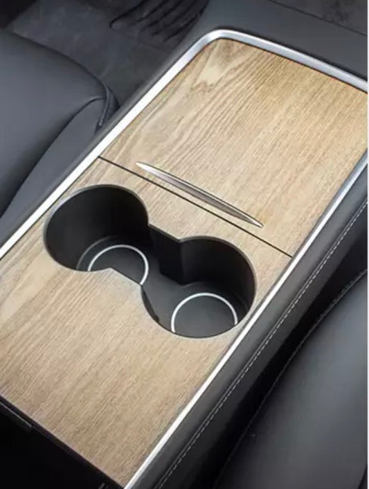 Wooden Center Console Wrap (Gen. 2) for Tesla Model 3/Y