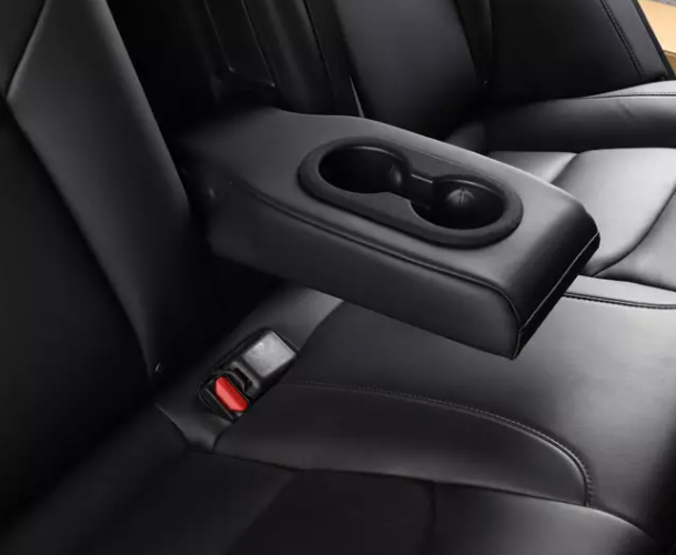 MATTE BLACK REAR CUP HOLDER FRAME COVERING TRIMS FOR TESLA MODEL 3-Y