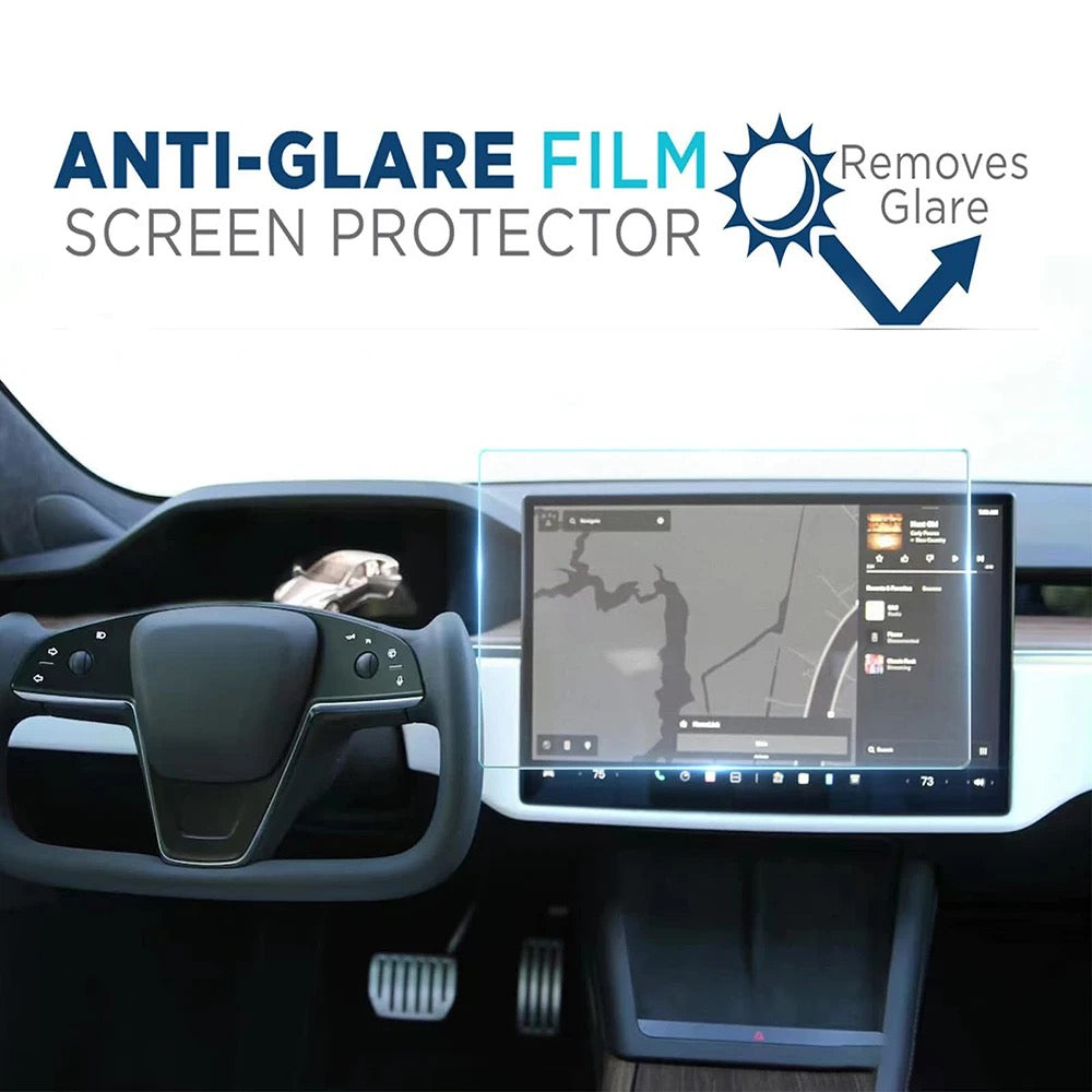 9D Glass Screen Protector for Tesla Model S/X 2023 (Front + Rear)