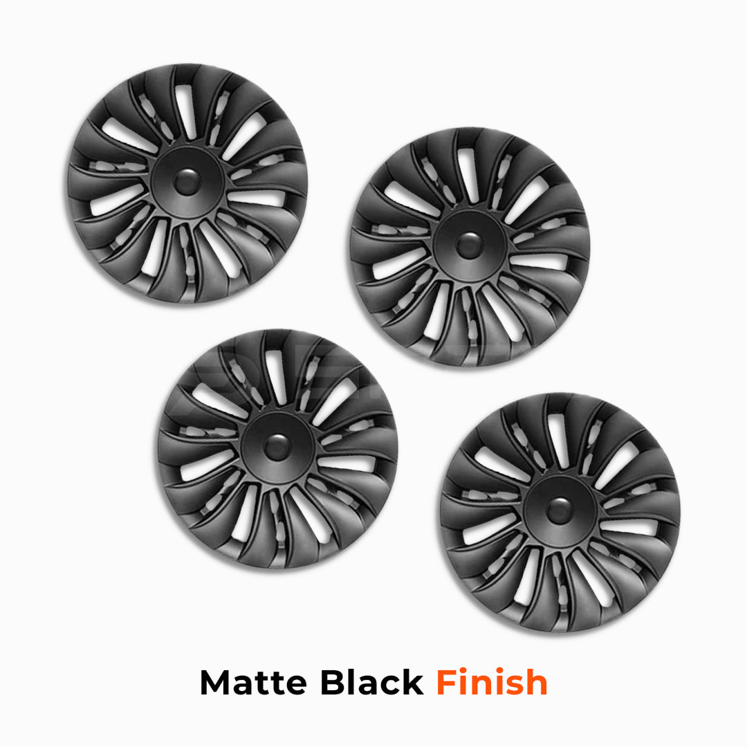 Performance Aero Turbine Wheel Caps 19" for Tesla Model Y (Matte Black)
