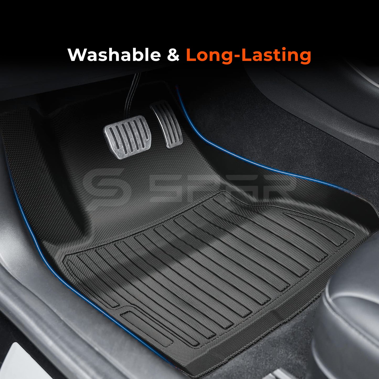 3D All-Weather Chain Striped Mats Set for Tesla Model 3