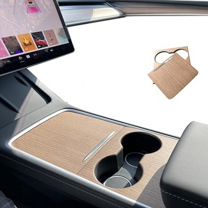 Open Pore Wood Veneer Center Console Covers for Tesla Model 3/Y