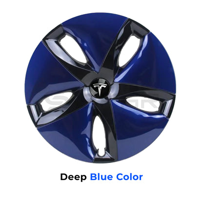 Blue Custom Aero Wheel Upgrade (4 pcs) for Tesla Model 3