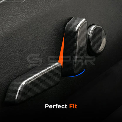 Carbon Fiber Seat Adjusting Button Trims for Tesla Model 3/Y