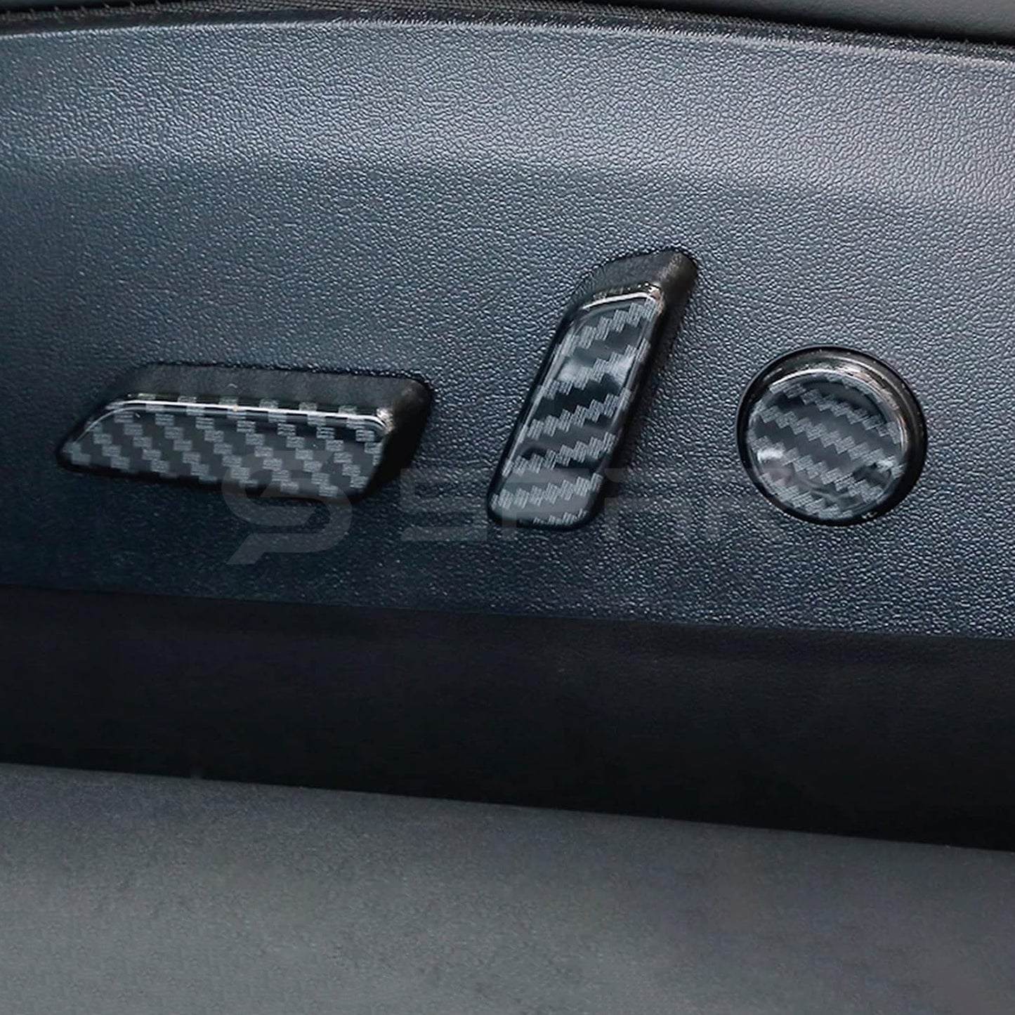 Carbon Fiber Seat Adjusting Button Trims for Tesla Model 3/Y