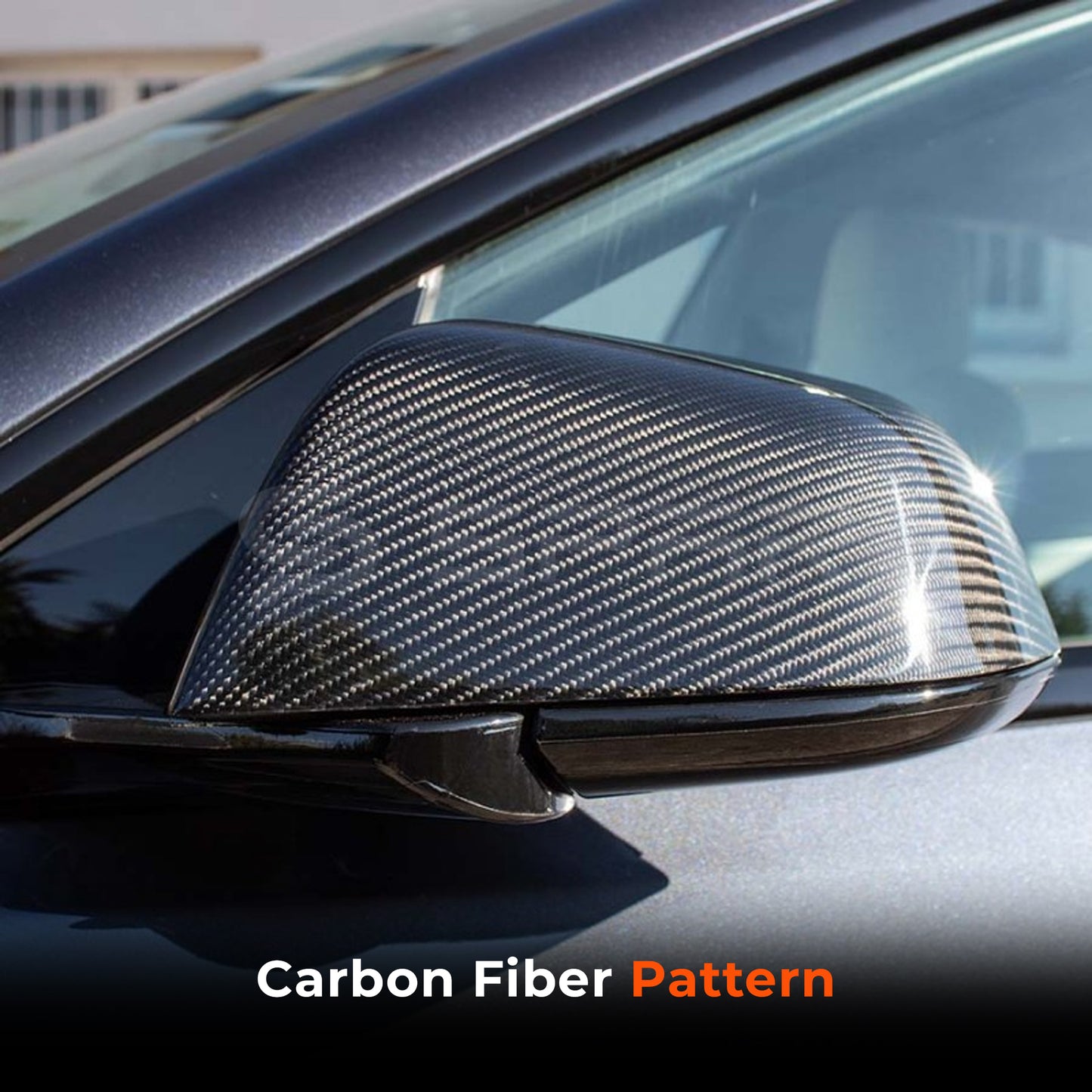 Carbon Fiber Side Mirror Molded Covers for Tesla Model 3/Y
