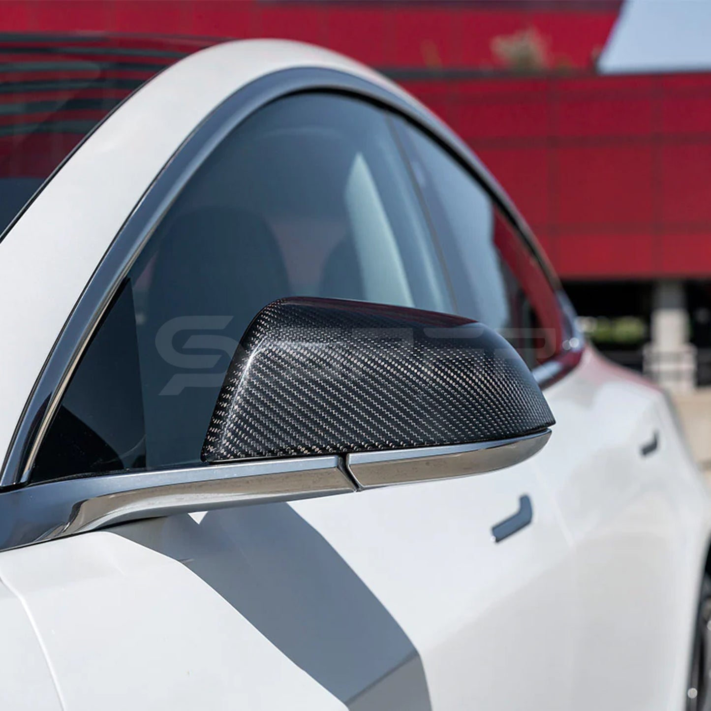Carbon Fiber Side Mirror Molded Covers for Tesla Model 3
