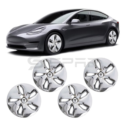 Chrome Aero Wheel Upgrade Set (4 Pcs.) for Tesla Model 3