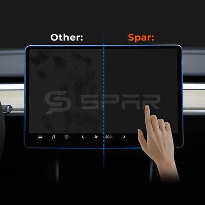 حماية زجاجية بتقنية 8D لشاشة لوحة التحكم لسيارة من نوع تيسلا الطراز (3/Y)