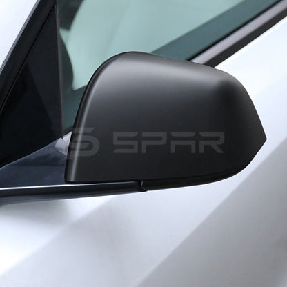 أغطية حماية للمراة الجانبية بلون أٍسود مطفي لسيارة من نوع تيسلا الطراز (3/Y)