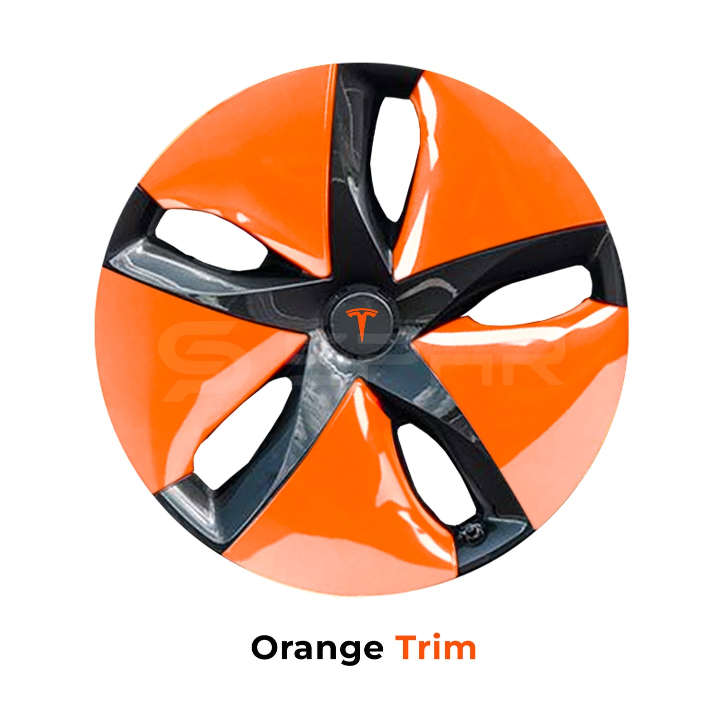 Orange Aero Wheel Upgrade Set (4 Pcs.) for Tesla Model 3