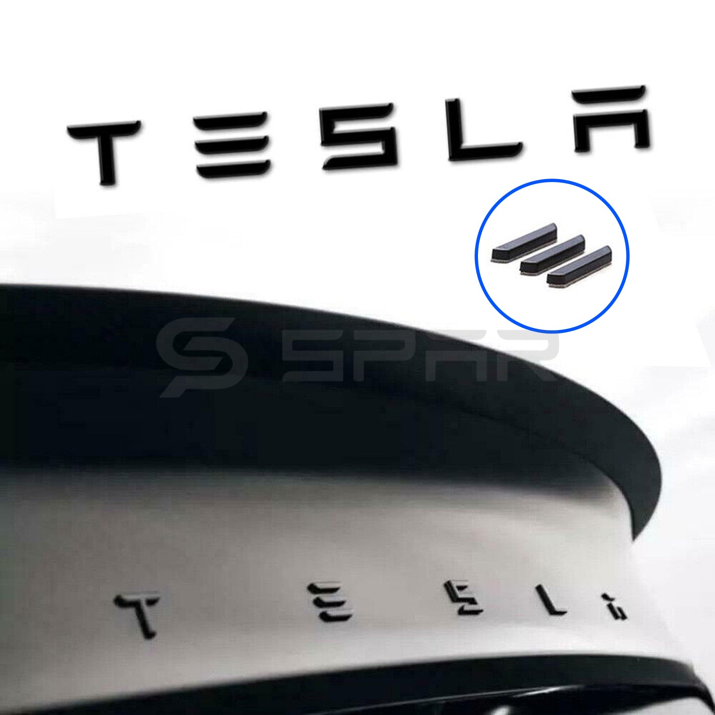 Tailgate Letter Emblems for Tesla Model S/3/X/Y