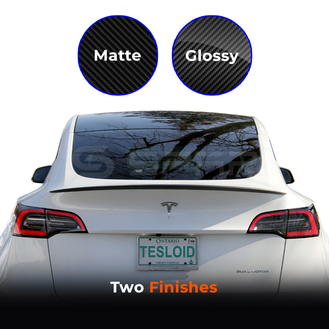 جناح خلفي عالي الأداء مصنوع من ألياف الكربون لسيارة تيسلا موديل (3/Y)