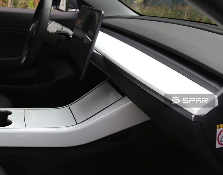 Pearl White Molded Dashboard Trim for Tesla Model 3/Y