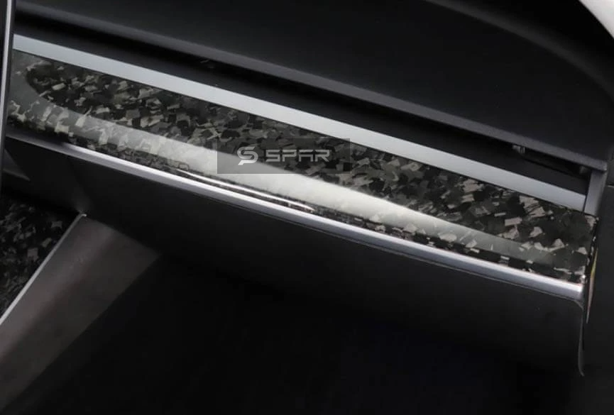 Genuine Forged Carbon Fiber Dashboard Molded Trims for Tesla Model 3/Y