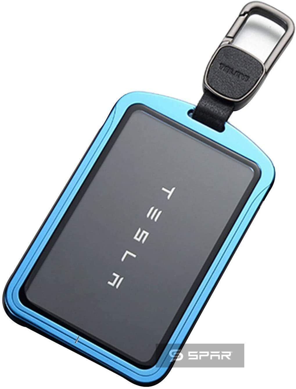حقيبة حمل مفتاح فاخرة بلون أزرق سماوي  لسيارة من نوع تيسلا الطراز  (S/3/X/Y)