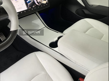 PEARL WHITE CENTER CONSOLE SIDE PANEL MOLDED TRIMS FOR TESLA MODEL 3-Y