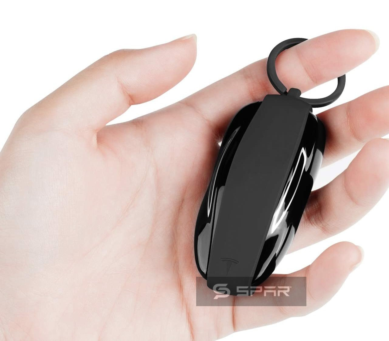 غلاف أسود للمفتاح الذكي لسيارة من نوع تيسلا الطراز  (S/3/X/Y)
